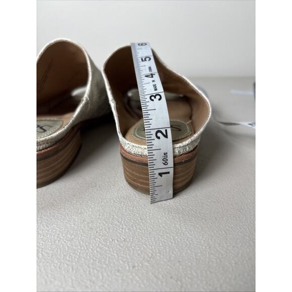 Sofft Womens Netta Leather Slide Sandals 7 Gold Metallic Distressed Slip On - Picture 8 of 8